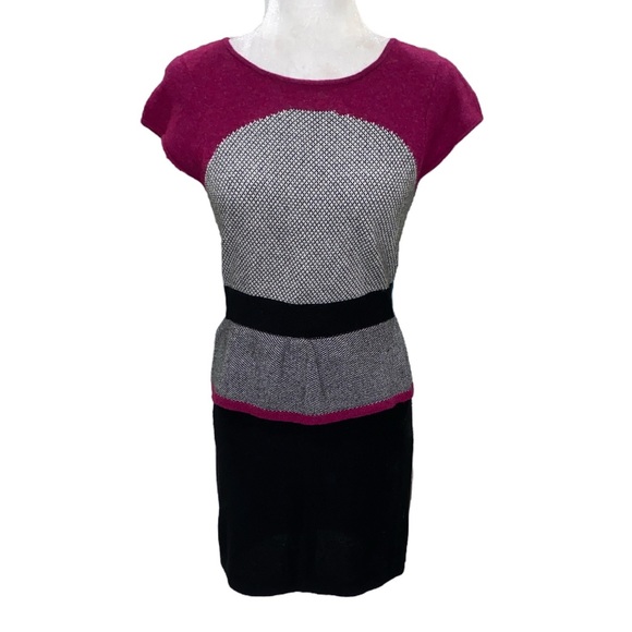 Anthropologie Sparrow Serena Peplum Knit Sweater Sheath Slip Mini Dress - S P - Picture 3 of 13